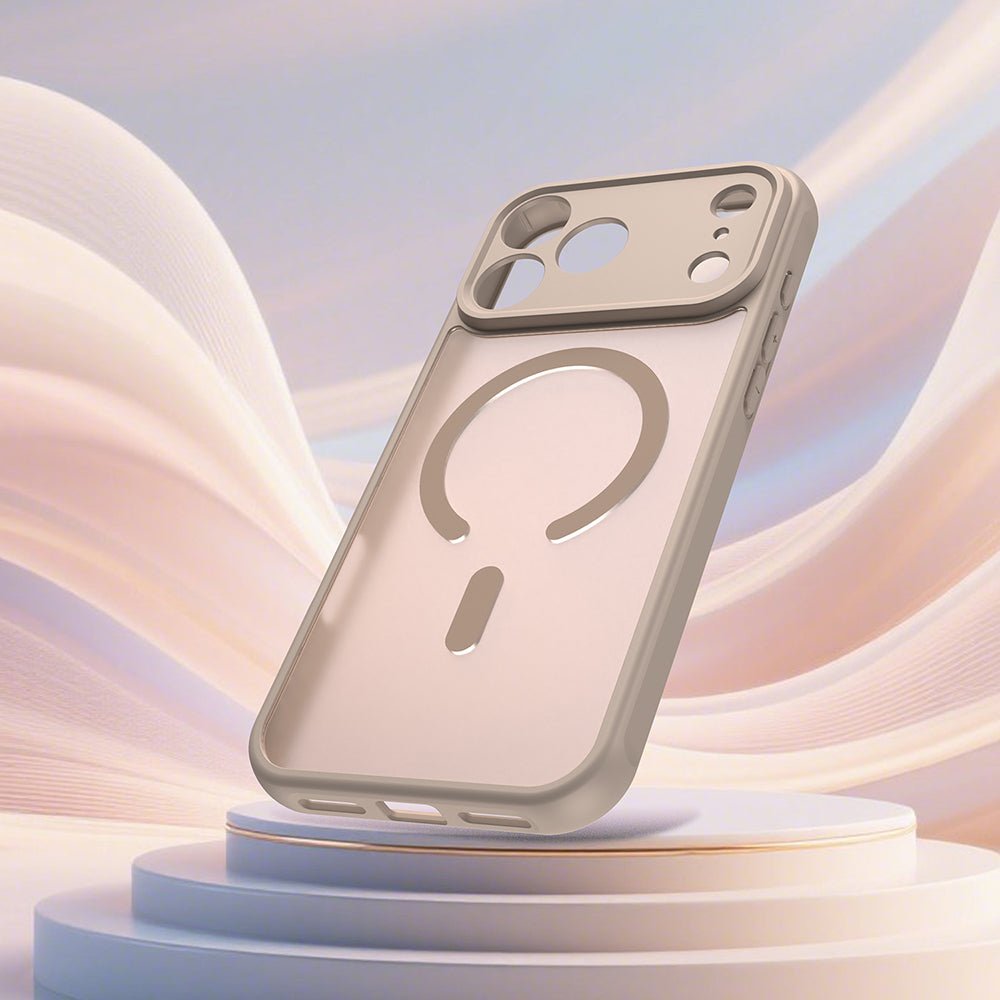 Techsuit iPhone 17 Pro - Σκληρή Θήκη με Πλαίσιο Σιλικόνης και MagSafe - HaloFrost II MagSafe - Gold
