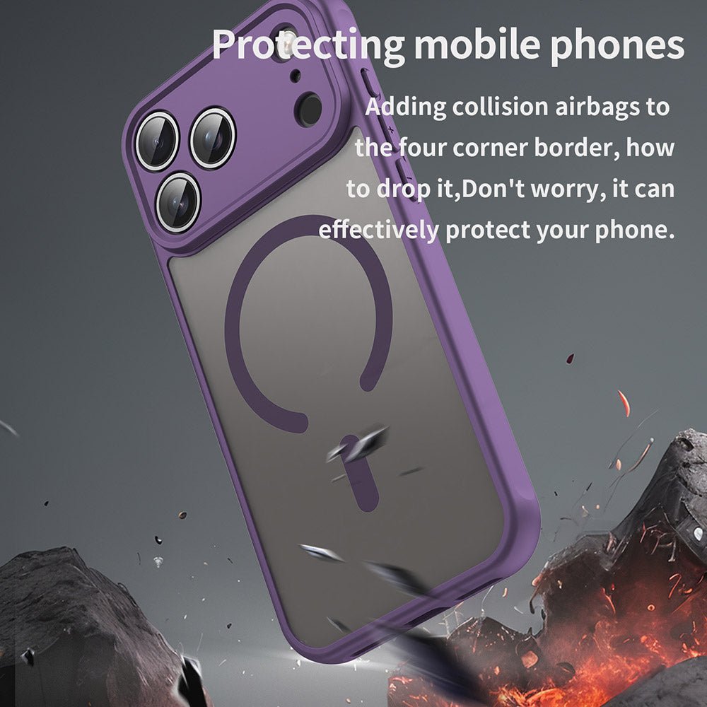 Techsuit iPhone 17 Pro - Σκληρή Θήκη με Πλαίσιο Σιλικόνης και MagSafe - HaloFrost II MagSafe - Purple