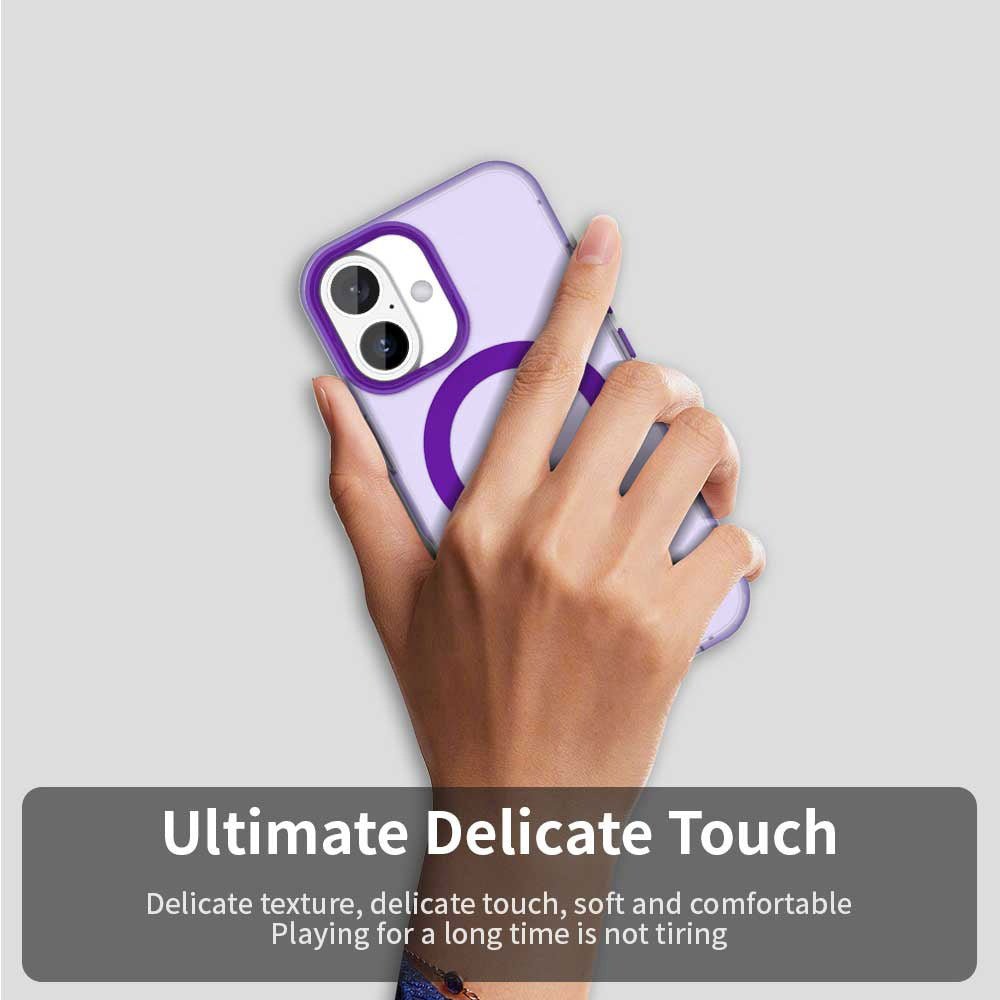 Techsuit iPhone 17 - Σκληρή Θήκη με Πλαίσιο Σιλικόνης και MagSafe - CandyCase MagSafe - Purple