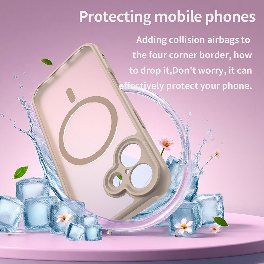 Techsuit iPhone 17 - Σκληρή Θήκη με Πλαίσιο Σιλικόνης και MagSafe - HaloFrost II MagSafe - Gold