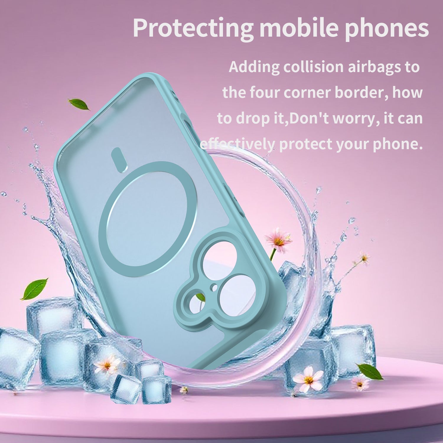 Techsuit iPhone 17 - Σκληρή Θήκη με Πλαίσιο Σιλικόνης και MagSafe - HaloFrost II MagSafe - Mint Green