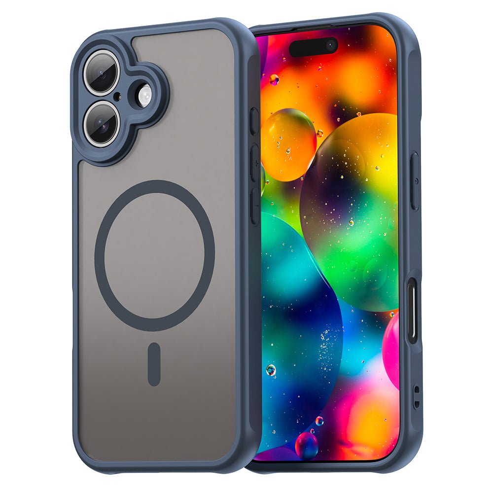 Techsuit iPhone 17 - Σκληρή Θήκη με Πλαίσιο Σιλικόνης και MagSafe - HaloFrost II MagSafe - Navy Blue