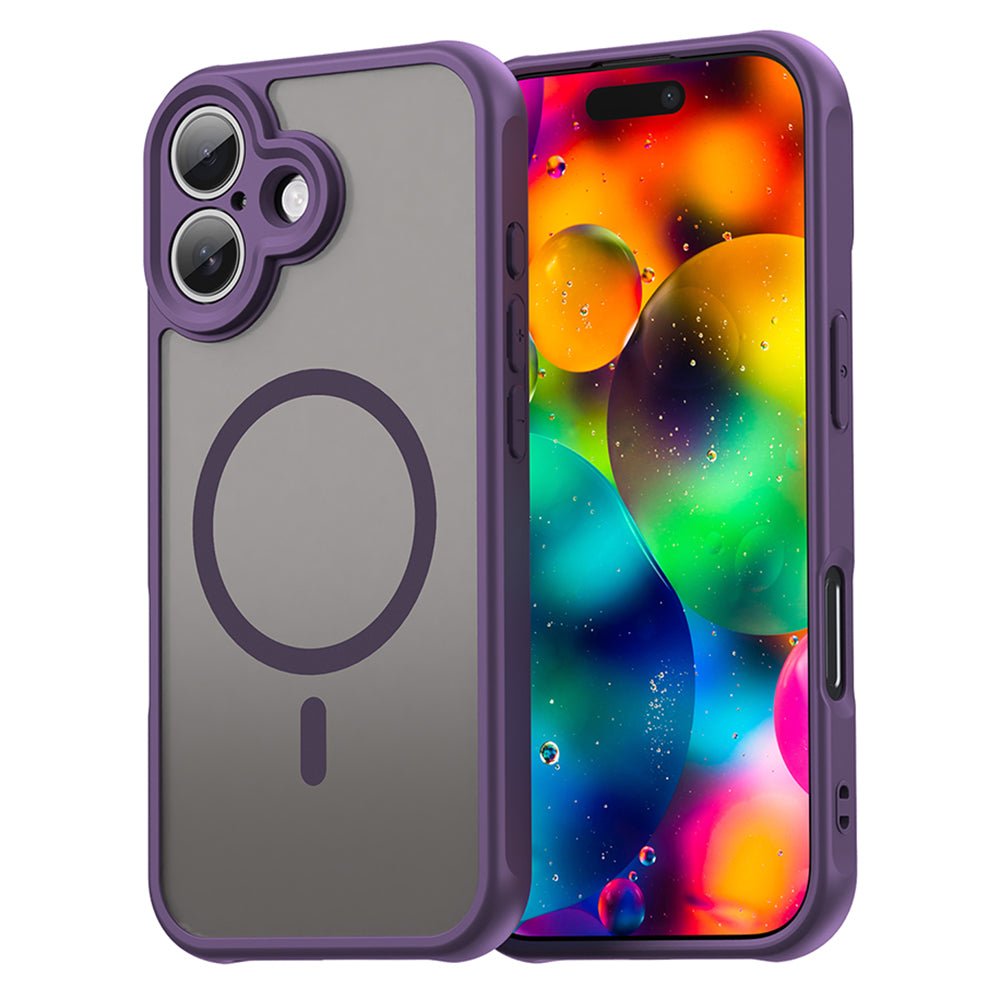 Techsuit iPhone 17 - Σκληρή Θήκη με Πλαίσιο Σιλικόνης και MagSafe - HaloFrost II MagSafe - Purple