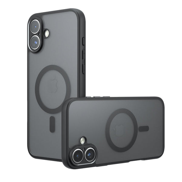Techsuit iPhone 17 - Σκληρή Θήκη με Πλαίσιο Σιλικόνης και MagSafe - PureFrost MagSafe - Frosted Black