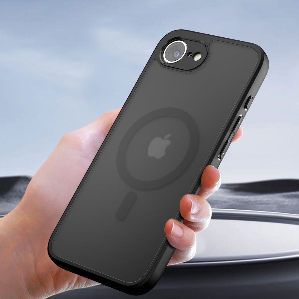 Techsuit iPhone 17 - Σκληρή Θήκη με Πλαίσιο Σιλικόνης και MagSafe - PureFrost MagSafe - Frosted Black