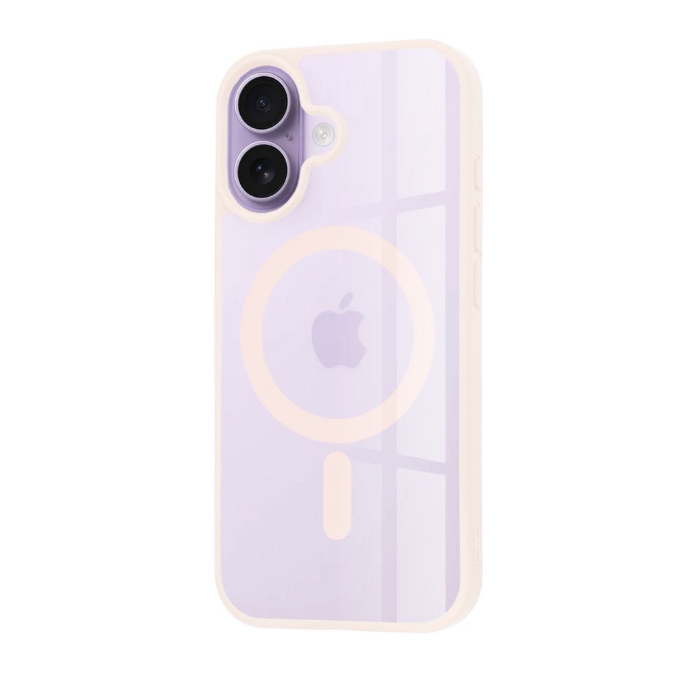 Techsuit iPhone 17 - Σκληρή Θήκη με Πλαίσιο Σιλικόνης - MagSafe Pro - Clear / Nude Pink