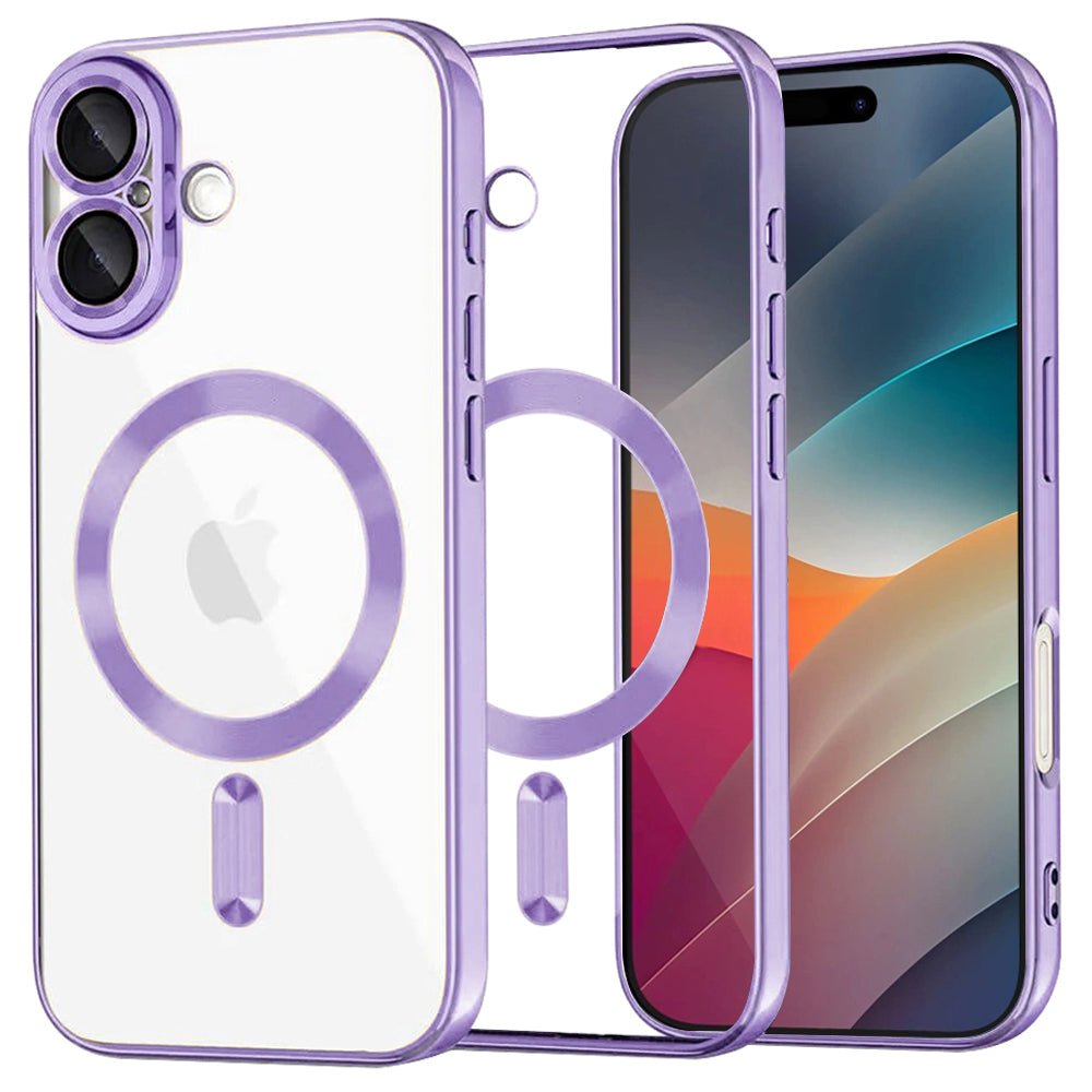 Techsuit iPhone 17 - Θήκη Σιλικόνης - Luxury Crystal MagSafe - Light Purple