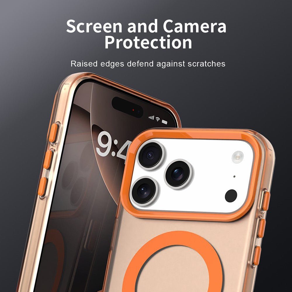 Techsuit iPhone 18 Pro / iPhone 17 Pro - Σκληρή Θήκη με Πλαίσιο Σιλικόνης και MagSafe - CandyCase - Orange