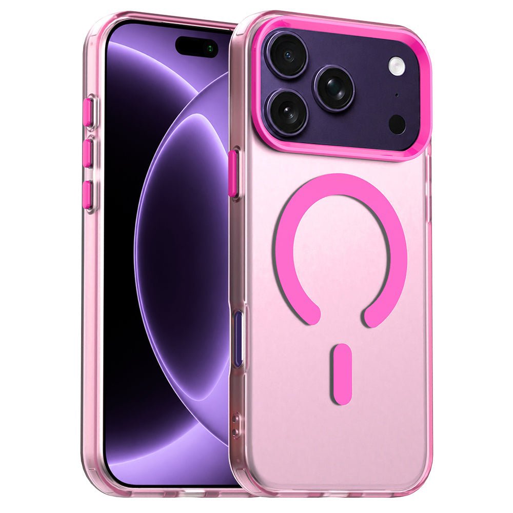 Techsuit iPhone 18 Pro / iPhone 17 Pro - Σκληρή Θήκη με Πλαίσιο Σιλικόνης και MagSafe - CandyCase - Pink