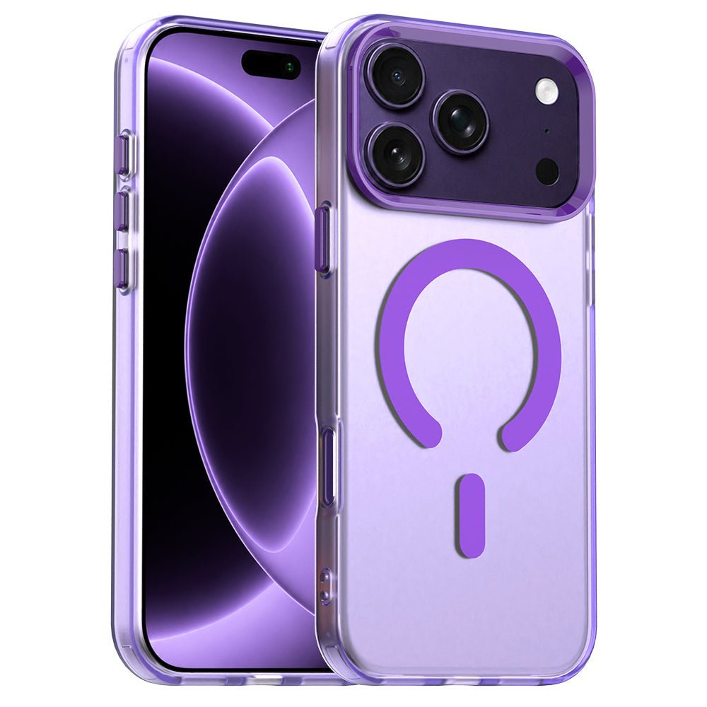 Techsuit iPhone 18 Pro / iPhone 17 Pro - Σκληρή Θήκη με Πλαίσιο Σιλικόνης και MagSafe - CandyCase - Purple
