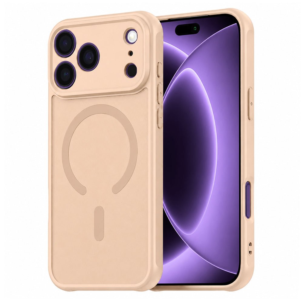 Techsuit iPhone 18 Pro / iPhone 17 Pro - Σκληρή Θήκη με Πλαίσιο Σιλικόνης και MagSafe - HaloFrost II - Gold