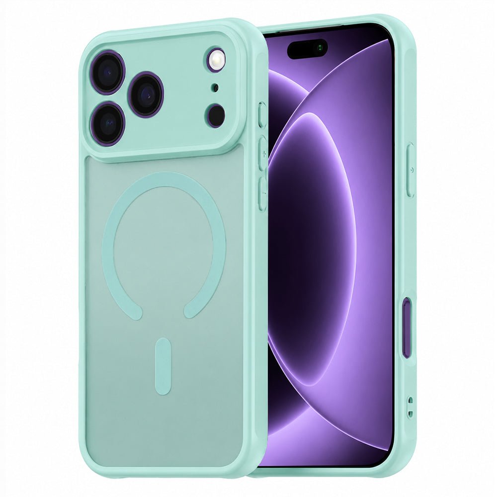 Techsuit iPhone 18 Pro / iPhone 17 Pro - Σκληρή Θήκη με Πλαίσιο Σιλικόνης και MagSafe - HaloFrost II - Mint Green
