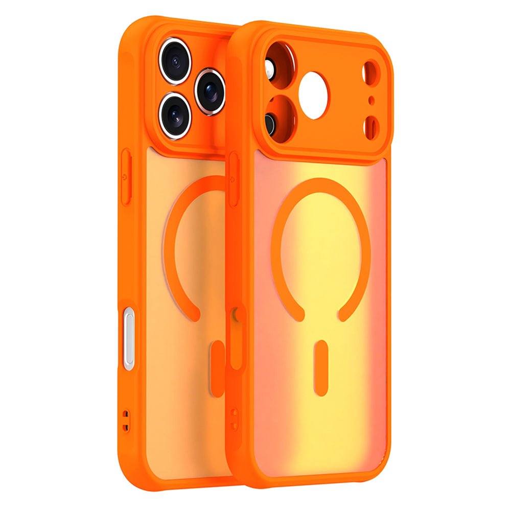 Techsuit iPhone 18 Pro / iPhone 17 Pro - Σκληρή Θήκη με Πλαίσιο Σιλικόνης και MagSafe - HaloFrost II - Orange