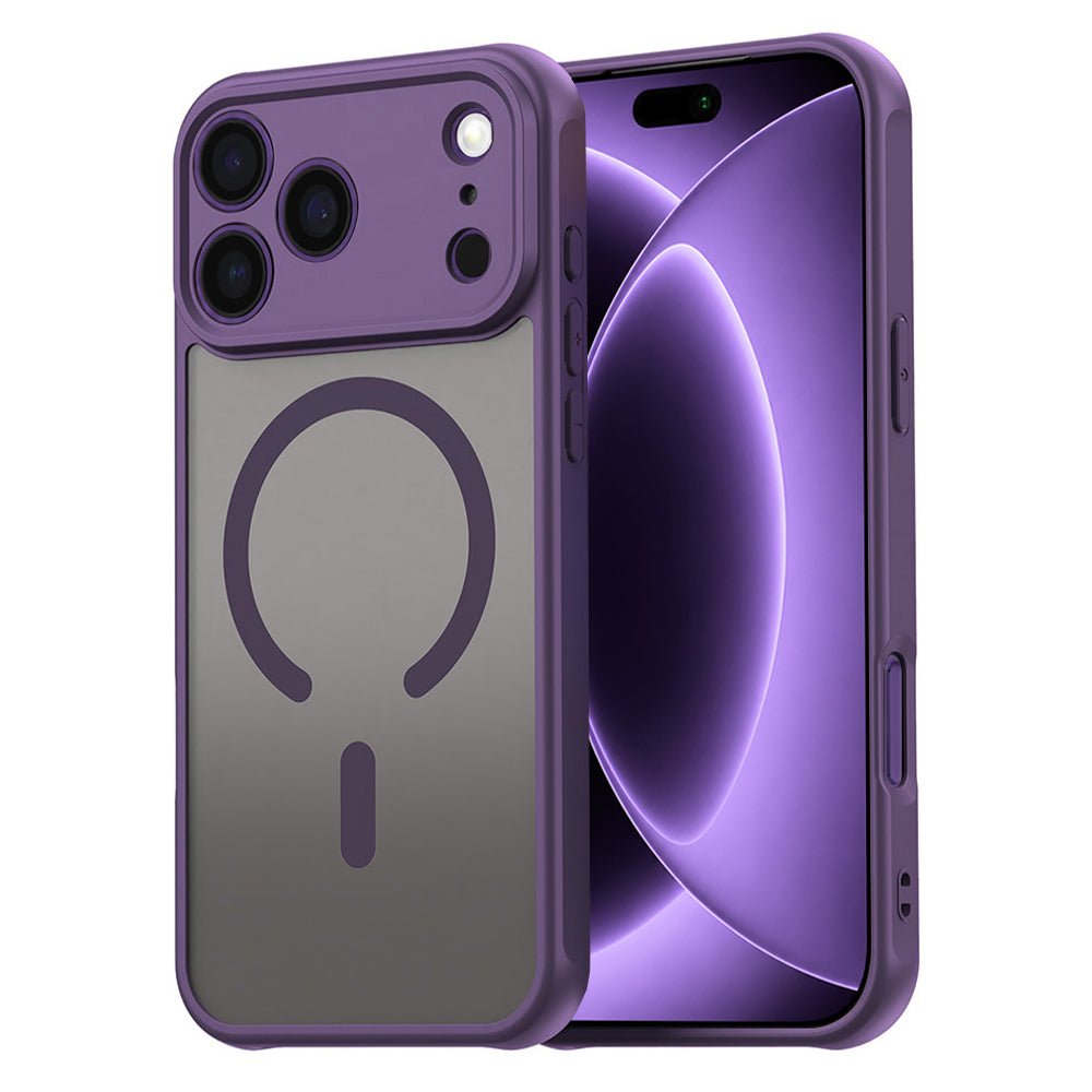 Techsuit iPhone 18 Pro / iPhone 17 Pro - Σκληρή Θήκη με Πλαίσιο Σιλικόνης και MagSafe - HaloFrost II - Purple