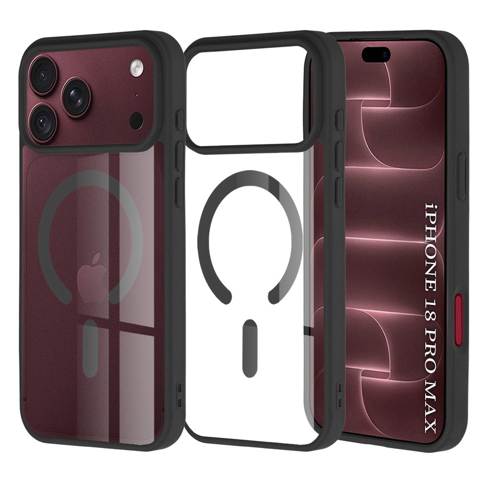 Techsuit iPhone 18 Pro Max / iPhone 17 Pro Max - Σκληρή Θήκη MagSafe με Πλαίσιο Σιλικόνης - MagSafe Pro - Black