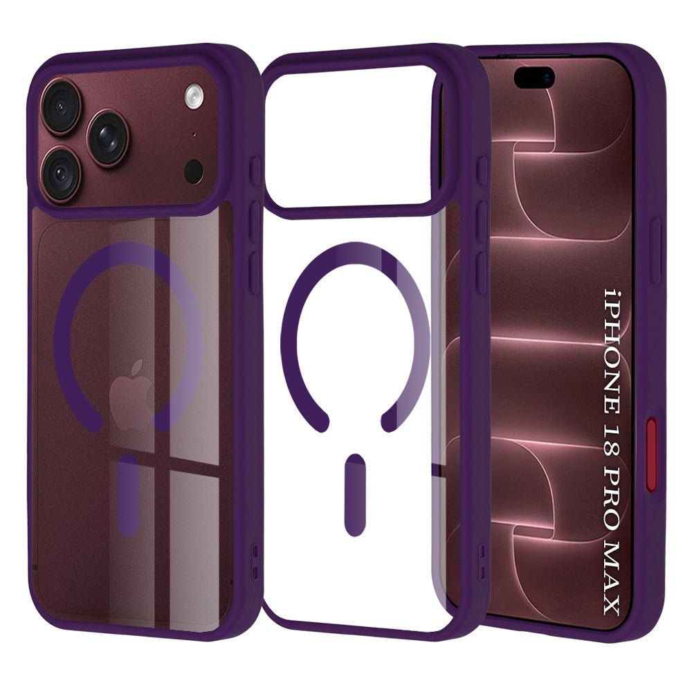 Techsuit iPhone 18 Pro Max / iPhone 17 Pro Max - Σκληρή Θήκη MagSafe με Πλαίσιο Σιλικόνης - MagSafe Pro - Purple