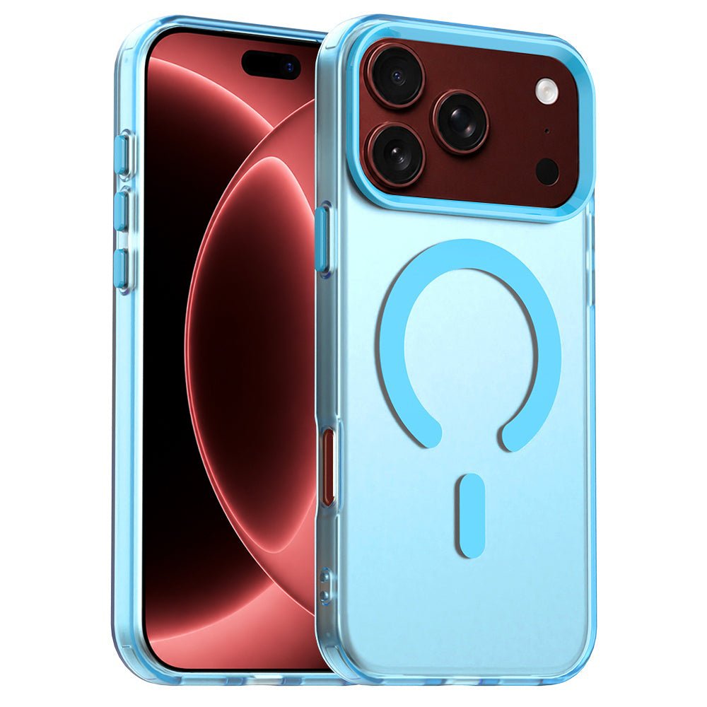 Techsuit iPhone 18 Pro Max / iPhone 17 Pro Max - Σκληρή Θήκη με Πλαίσιο Σιλικόνης και MagSafe - CandyCase - Blue