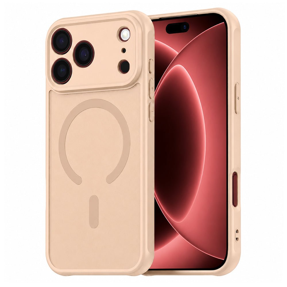 Techsuit iPhone 18 Pro Max / iPhone 17 Pro Max - Σκληρή Θήκη με Πλαίσιο Σιλικόνης και MagSafe - HaloFrost II - Gold