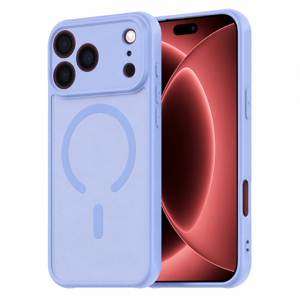Techsuit iPhone 18 Pro Max / iPhone 17 Pro Max - Σκληρή Θήκη με Πλαίσιο Σιλικόνης και MagSafe - HaloFrost II - Light Blue
