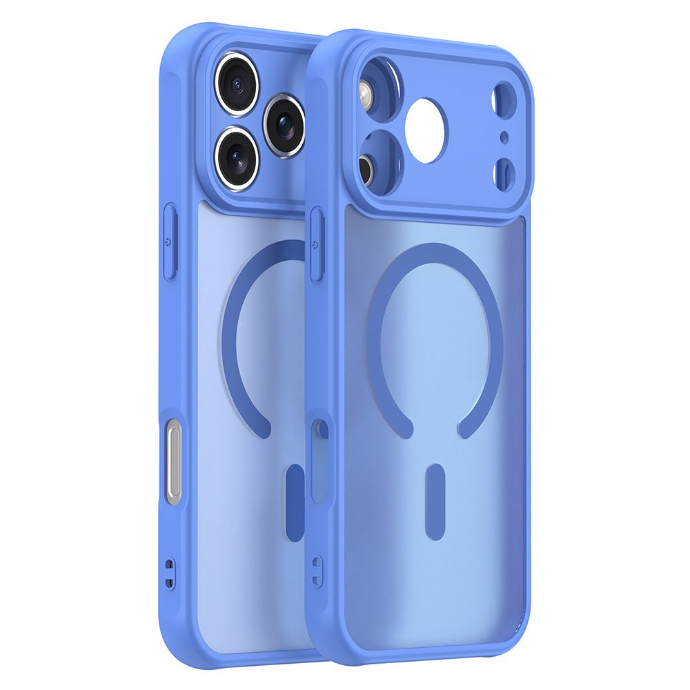 Techsuit iPhone 18 Pro Max / iPhone 17 Pro Max - Σκληρή Θήκη με Πλαίσιο Σιλικόνης και MagSafe - HaloFrost II - Sky Blue