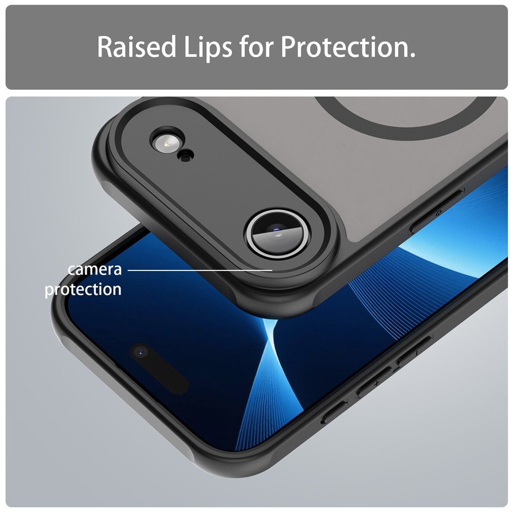 Techsuit iPhone Air - Σκληρή Θήκη με Πλαίσιο Σιλικόνης και MagSafe - HaloFrost II MagSafe - Black