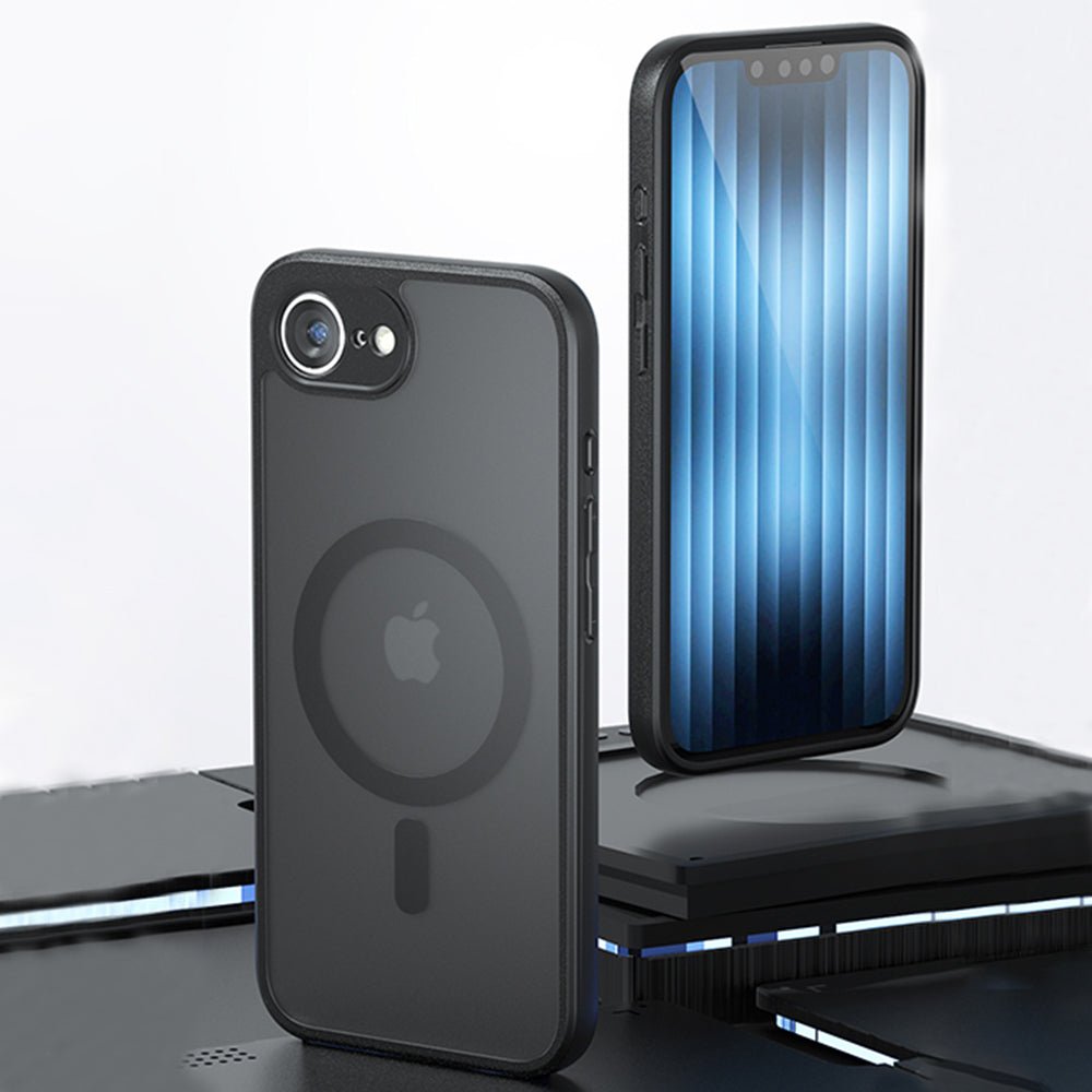 Techsuit iPhone Air - Σκληρή Θήκη με Πλαίσιο Σιλικόνης και MagSafe - PureFrost MagSafe - Frosted Black