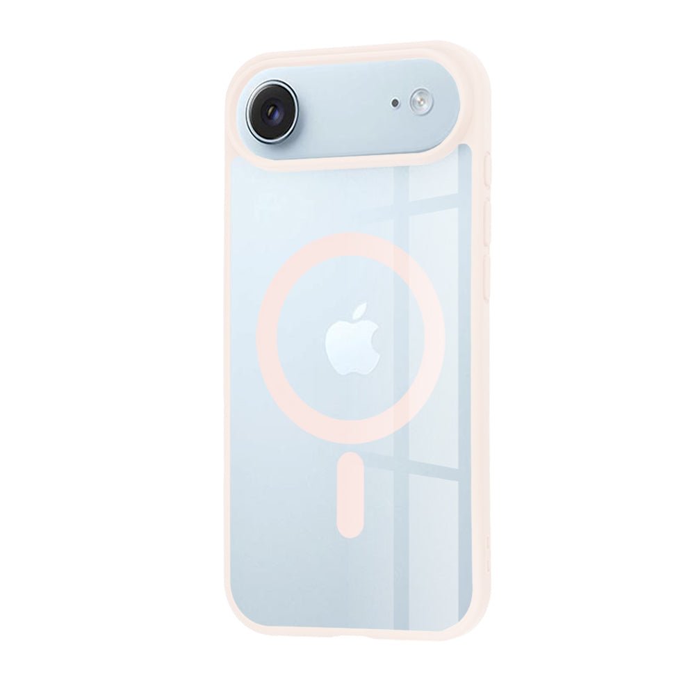 Techsuit iPhone Air - Σκληρή Θήκη με Πλαίσιο Σιλικόνης - MagSafe Pro - Clear / Nude Pink