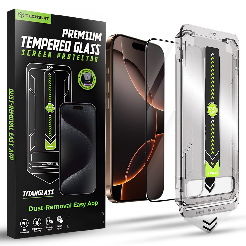 Techsuit iPhone iPhone 16 Pro / iPhone 17 - Full Screen Αντιχαρακτικό Γυαλί Οθόνης - TitanGlass FullCover - Black
