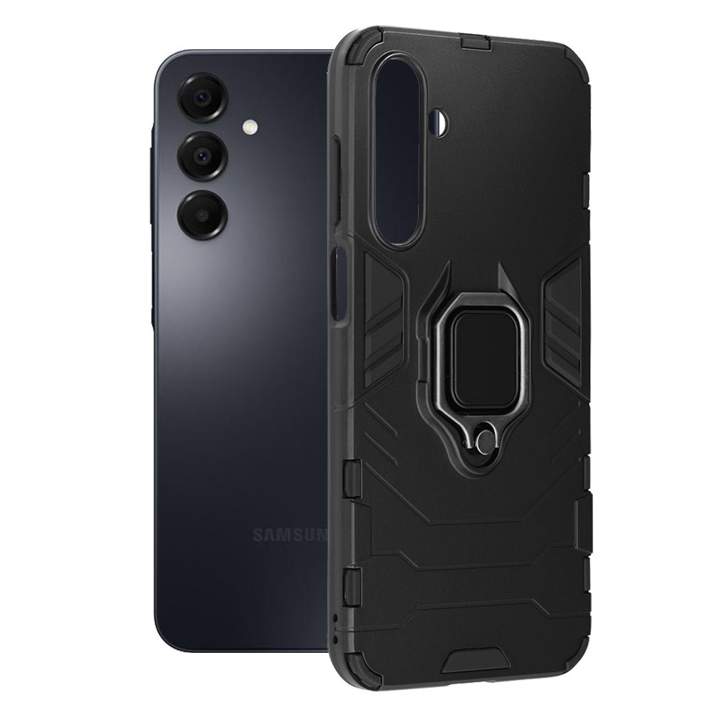 Techsuit Samsung Galaxy A16 4G / A16 5G - Silicone Shield - Σκληρή Θήκη με Δαχτυλίδι Συγκράτησης - Black