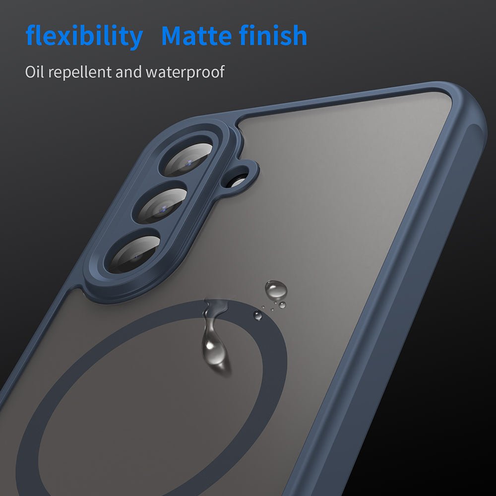 Techsuit Samsung Galaxy A17 4G / 5G - Σκληρή Θήκη με Πλαίσιο Σιλικόνης και MagSafe - HaloFrost II MagSafe - Navy Blue