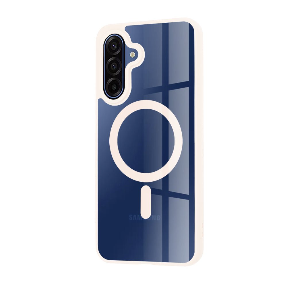 Techsuit Samsung Galaxy A17 4G / 5G - Σκληρή Θήκη με Πλαίσιο Σιλικόνης - MagSafe Pro - Clear / Nude Pink