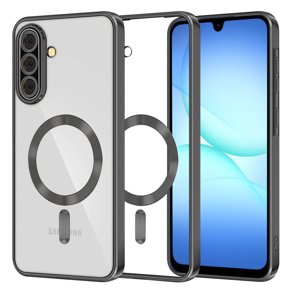 Techsuit Samsung Galaxy A17 4G / 5G - Θήκη Σιλικόνης - Luxury Crystal MagSafe - Black / Clear