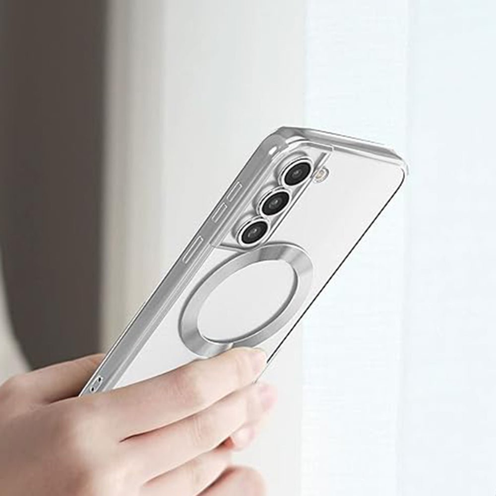 Techsuit Samsung Galaxy A17 4G / 5G - Θήκη Σιλικόνης - Luxury Crystal MagSafe - Silver / Clear