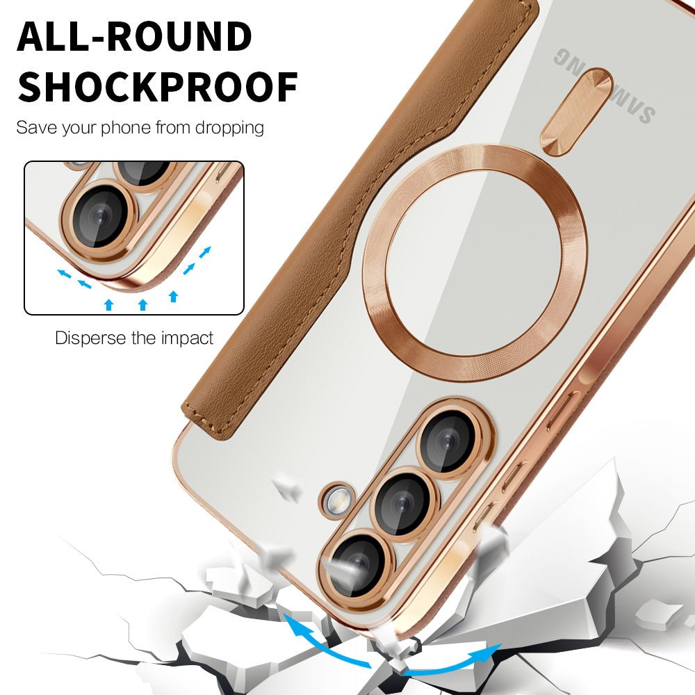 Techsuit Samsung Galaxy A26 5G - Θήκη Βιβλίο με MagSafe με Υποδοχές Καρτών και RFID Προστασία - SmartMag Book Case - Brown