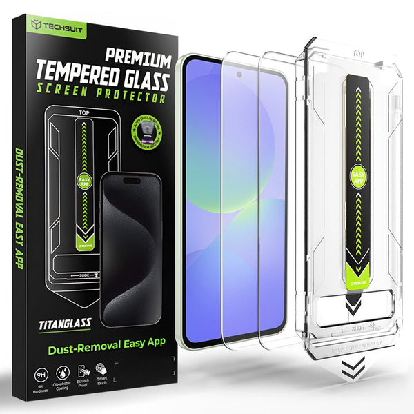 Techsuit Samsung Galaxy A36 5G / A37 5G - Σετ με 2 Αντιχαρακτικά Γυαλιά Οθόνης - TitanGlass CrystalHD - Clear