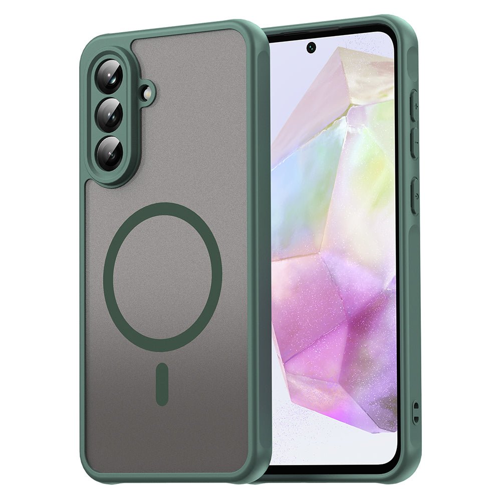 Techsuit Samsung Galaxy A36 5G - Σκληρή Θήκη με Πλαίσιο Σιλικόνης και MagSafe - HaloFrost II MagSafe - Green