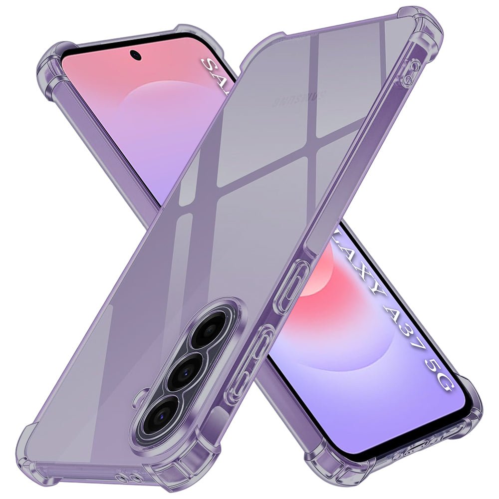 Techsuit Samsung Galaxy A37 5G / A36 5G - Θήκη Σιλικόνης με Ενισχυμένες Γωνίες - Shockproof Clear Silicone - Smoke Black