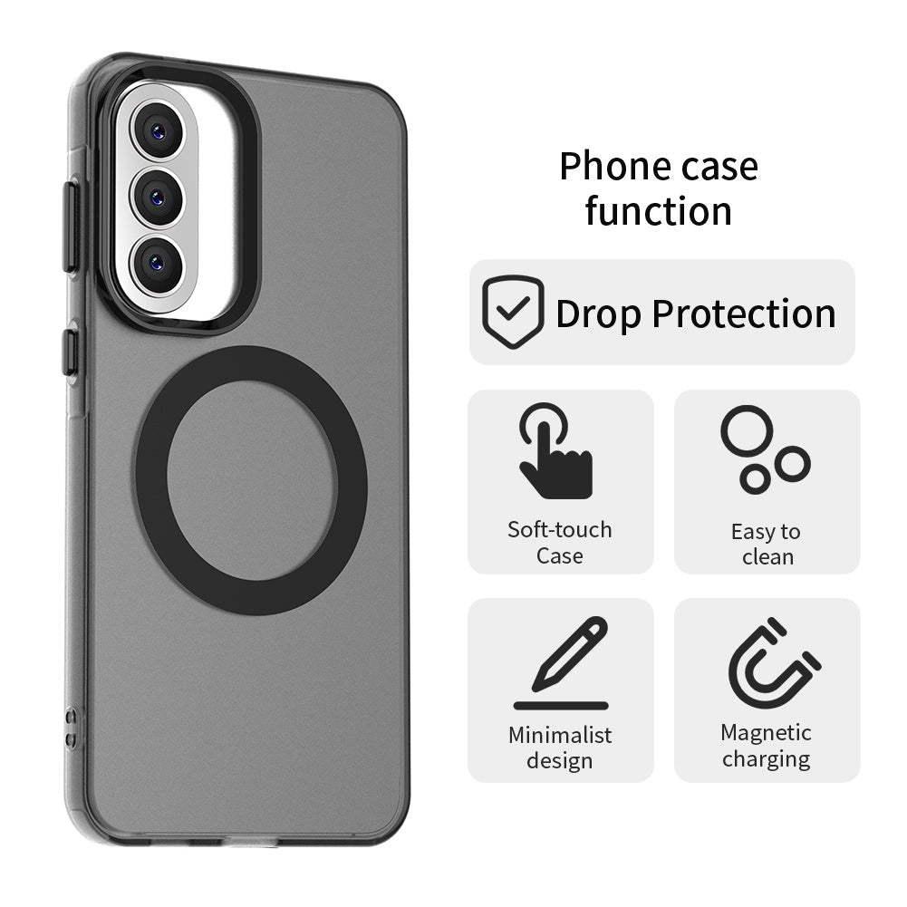 Techsuit Samsung Galaxy A37 5G - Σκληρή Θήκη με Πλαίσιο Σιλικόνης και MagSafe - CandyCase MagSafe - Black