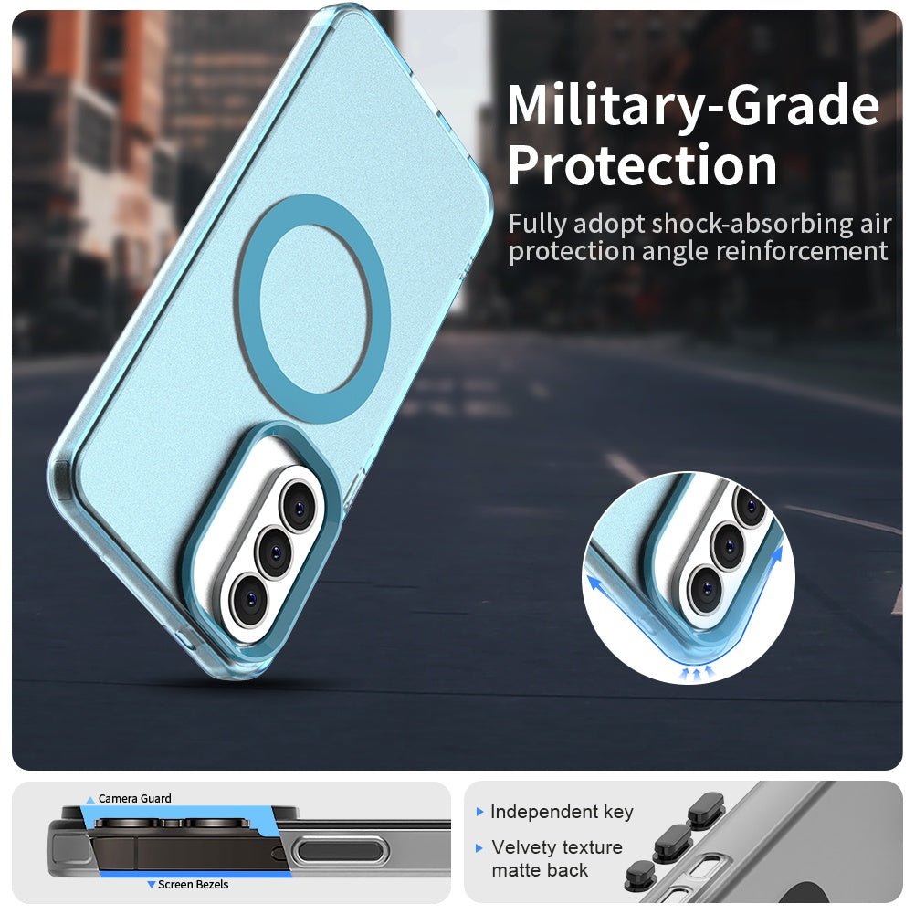 Techsuit Samsung Galaxy A37 5G - Σκληρή Θήκη με Πλαίσιο Σιλικόνης και MagSafe - CandyCase MagSafe - Blue