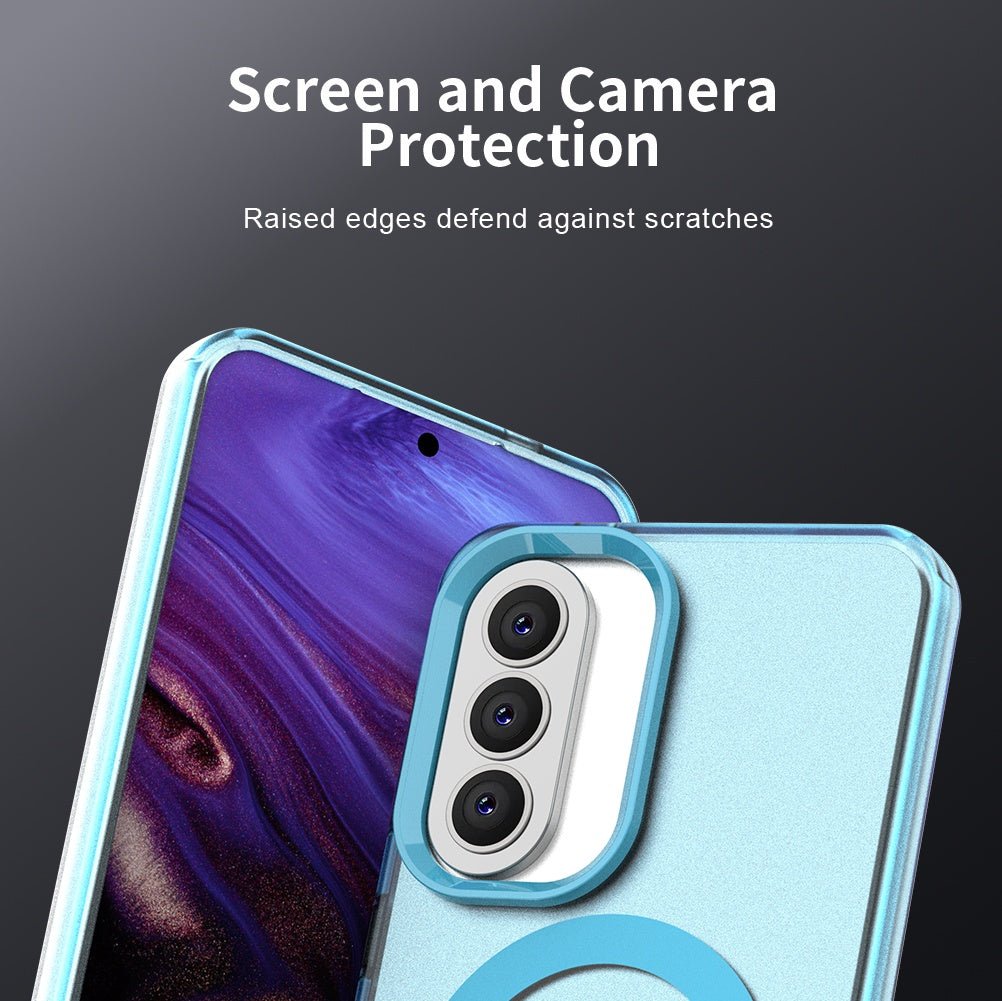 Techsuit Samsung Galaxy A37 5G - Σκληρή Θήκη με Πλαίσιο Σιλικόνης και MagSafe - CandyCase MagSafe - Blue