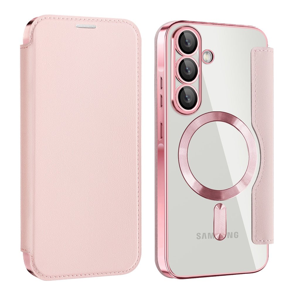 Techsuit Samsung Galaxy A37 5G - Θήκη Βιβλίο με MagSafe με Υποδοχές Καρτών και RFID Προστασία - SmartMag Book Case - Pink