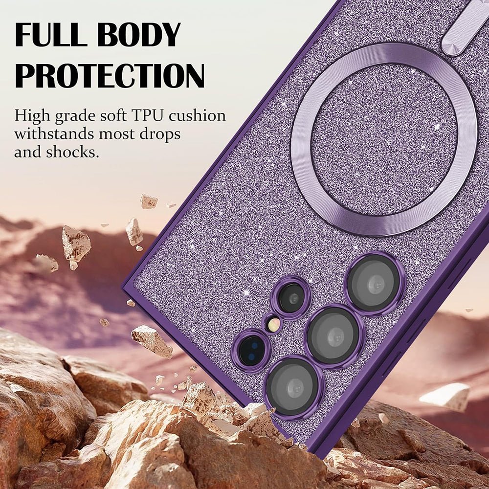 Techsuit Samsung Galaxy A37 5G - Θήκη Σιλικόνης - Luxury Glitter MagSafe - Deep Blue