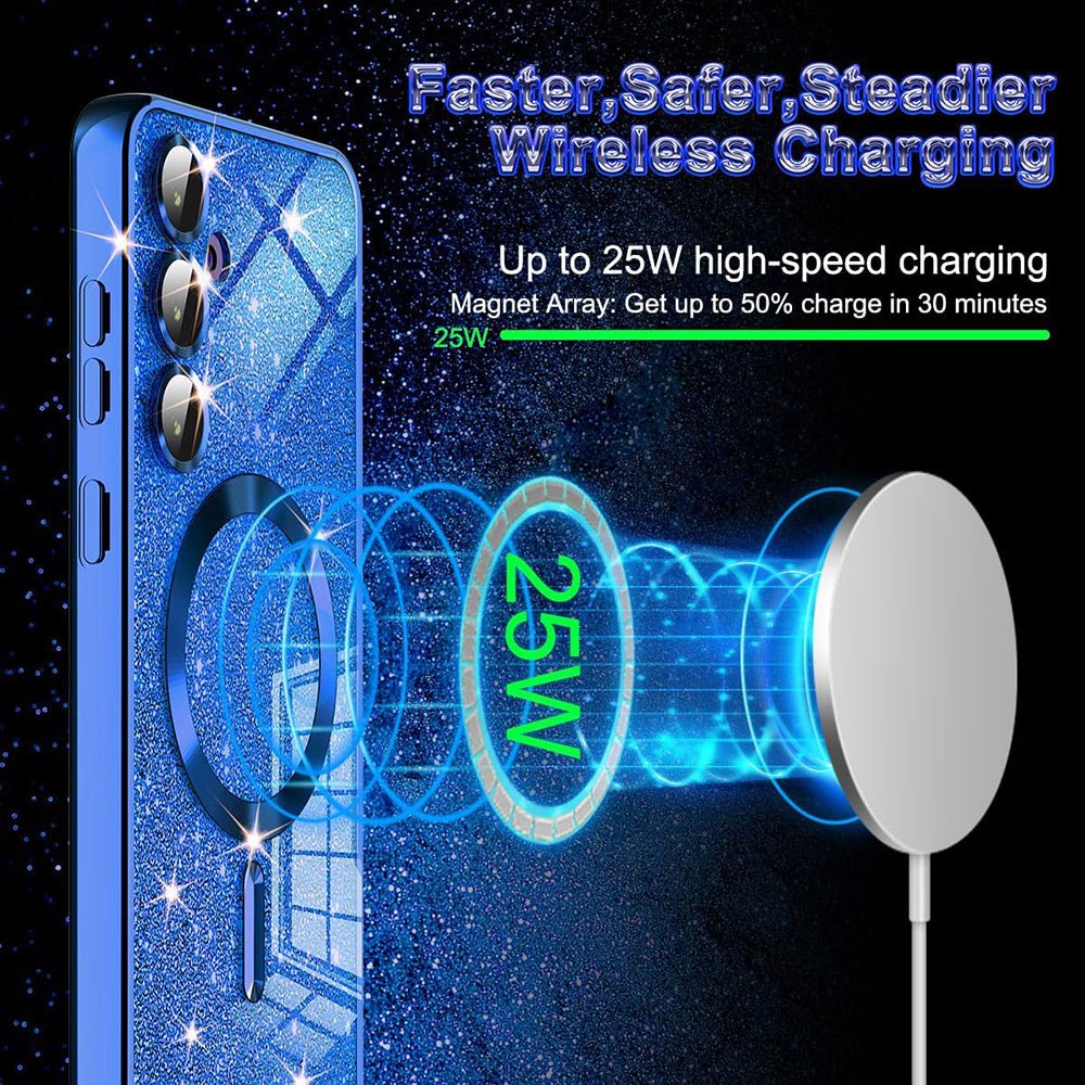 Techsuit Samsung Galaxy A37 5G - Θήκη Σιλικόνης - Luxury Glitter MagSafe - Silver