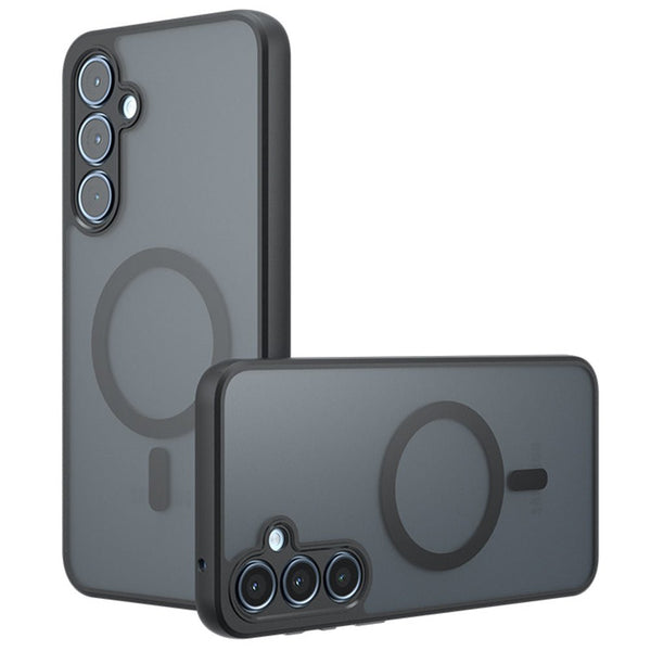 Techsuit Samsung Galaxy A55 5G - Σκληρή Θήκη με Πλαίσιο Σιλικόνης και MagSafe - PureFrost MagSafe - Frosted Black