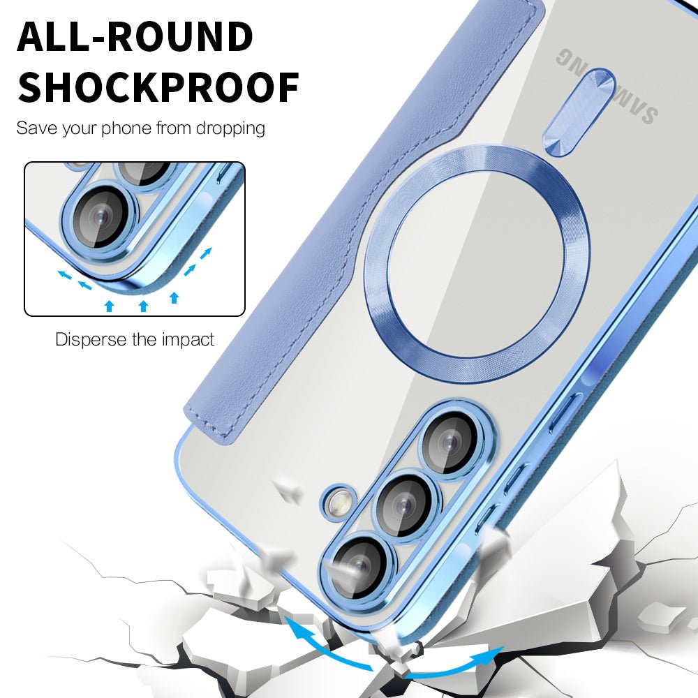 Techsuit Samsung Galaxy A56 5G - Θήκη Βιβλίο με MagSafe με Υποδοχές Καρτών και RFID Προστασία - SmartMag Book Case - Light Blue