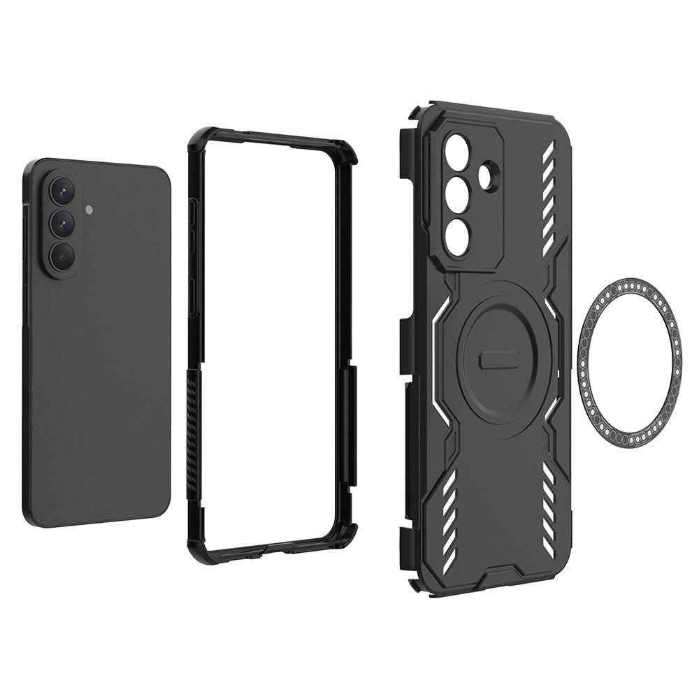 Techsuit Samsung Galaxy A57 5G - Σκληρή Θήκη με Πλαίσιο Σιλικόνης και MagSafe - ArmorMag - Black