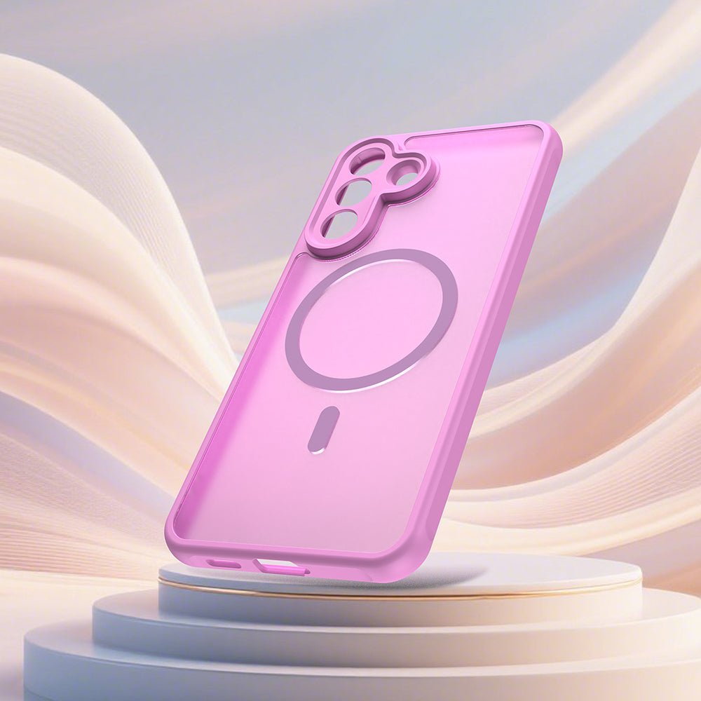 Techsuit Samsung Galaxy A57 5G - Σκληρή Θήκη με Πλαίσιο Σιλικόνης και MagSafe - HaloFrost II MagSafe - Pink