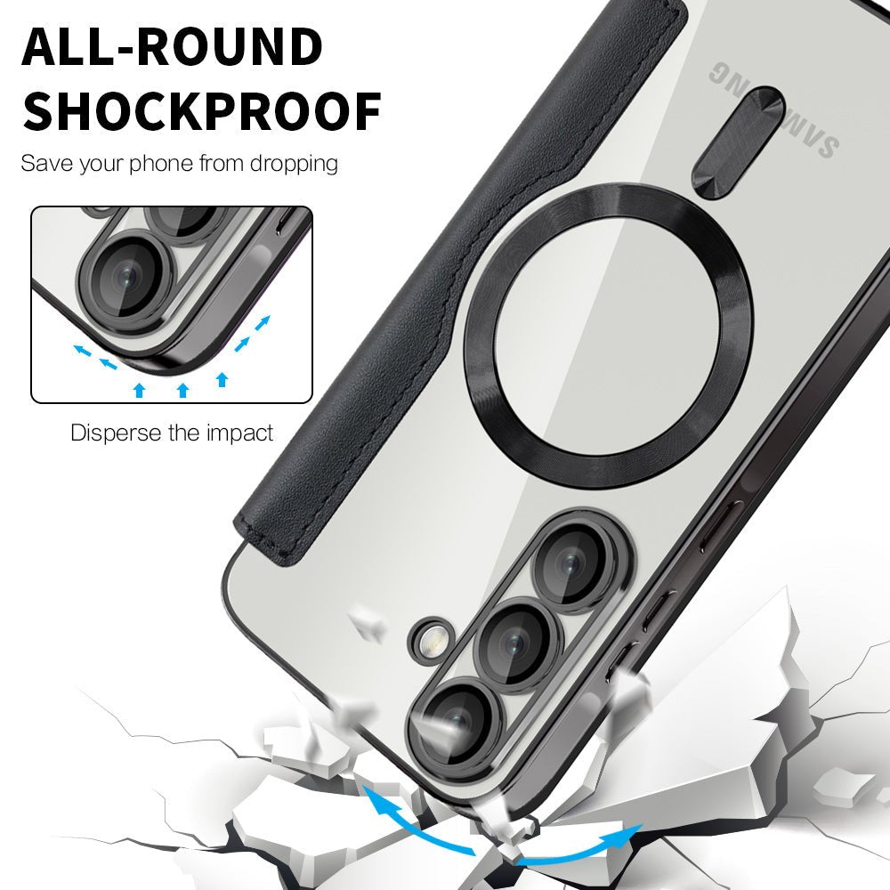 Techsuit Samsung Galaxy A57 5G - Θήκη Βιβλίο με MagSafe με Υποδοχές Καρτών και RFID Προστασία - SmartMag Book Case - Black