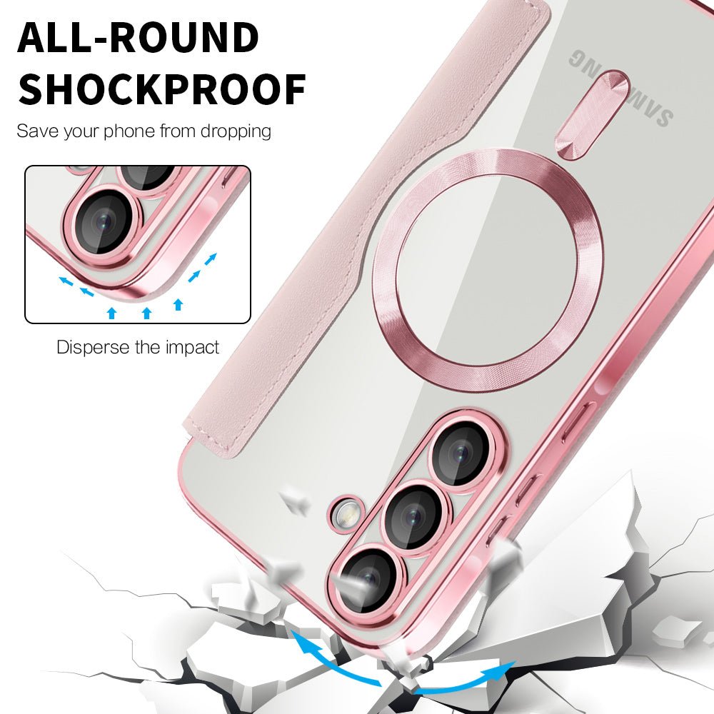 Techsuit Samsung Galaxy A57 5G - Θήκη Βιβλίο με MagSafe με Υποδοχές Καρτών και RFID Προστασία - SmartMag Book Case - Pink