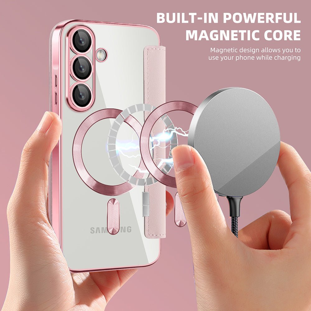 Techsuit Samsung Galaxy A57 5G - Θήκη Βιβλίο με MagSafe με Υποδοχές Καρτών και RFID Προστασία - SmartMag Book Case - Pink